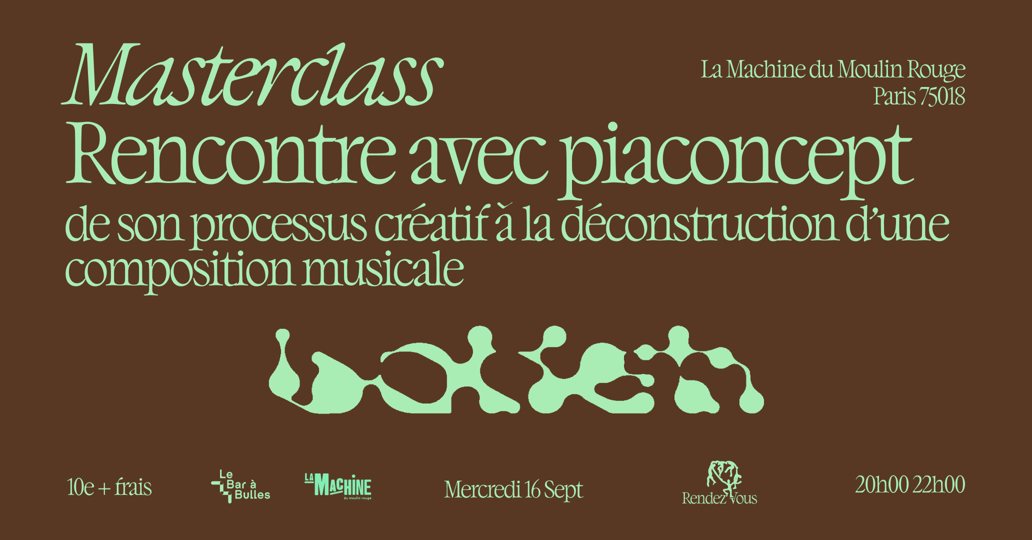 Masterclass Production Musicale : Rencontre avec piaconcept flyer